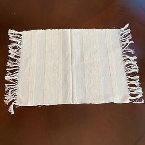 Set of 6 Cream Fringe Dining Table Placemats Coastal Beach Boho‎